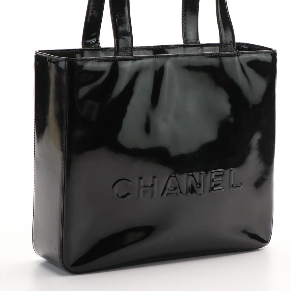 Extremely rare, vintage, black pattern, leather Chanel bag - Picture 3 of 10